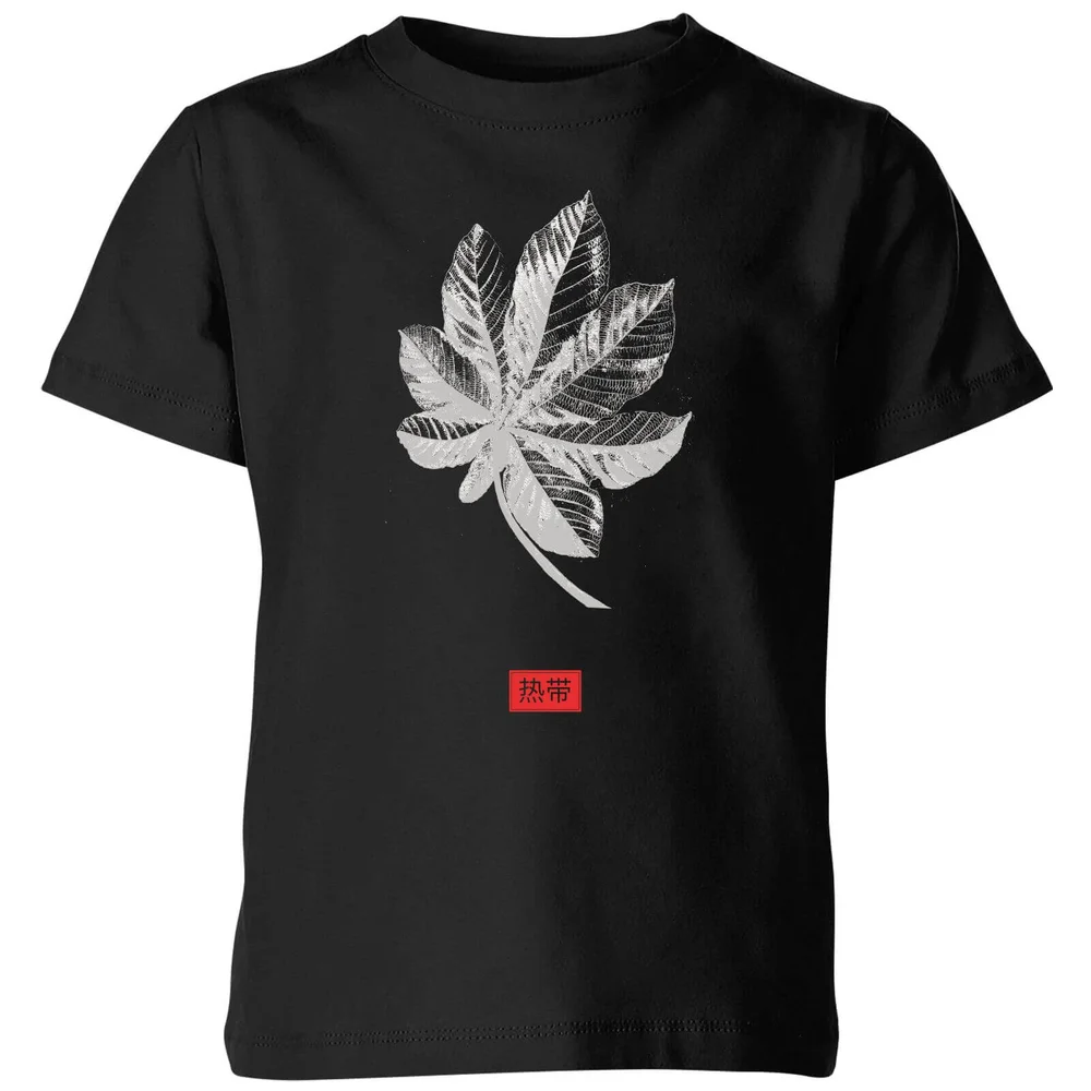 Natural History Museum Tropical Leaf Fashion Print Kids' T-Shirt - Black - 3-4 Jahre - Schwarz Bild 1