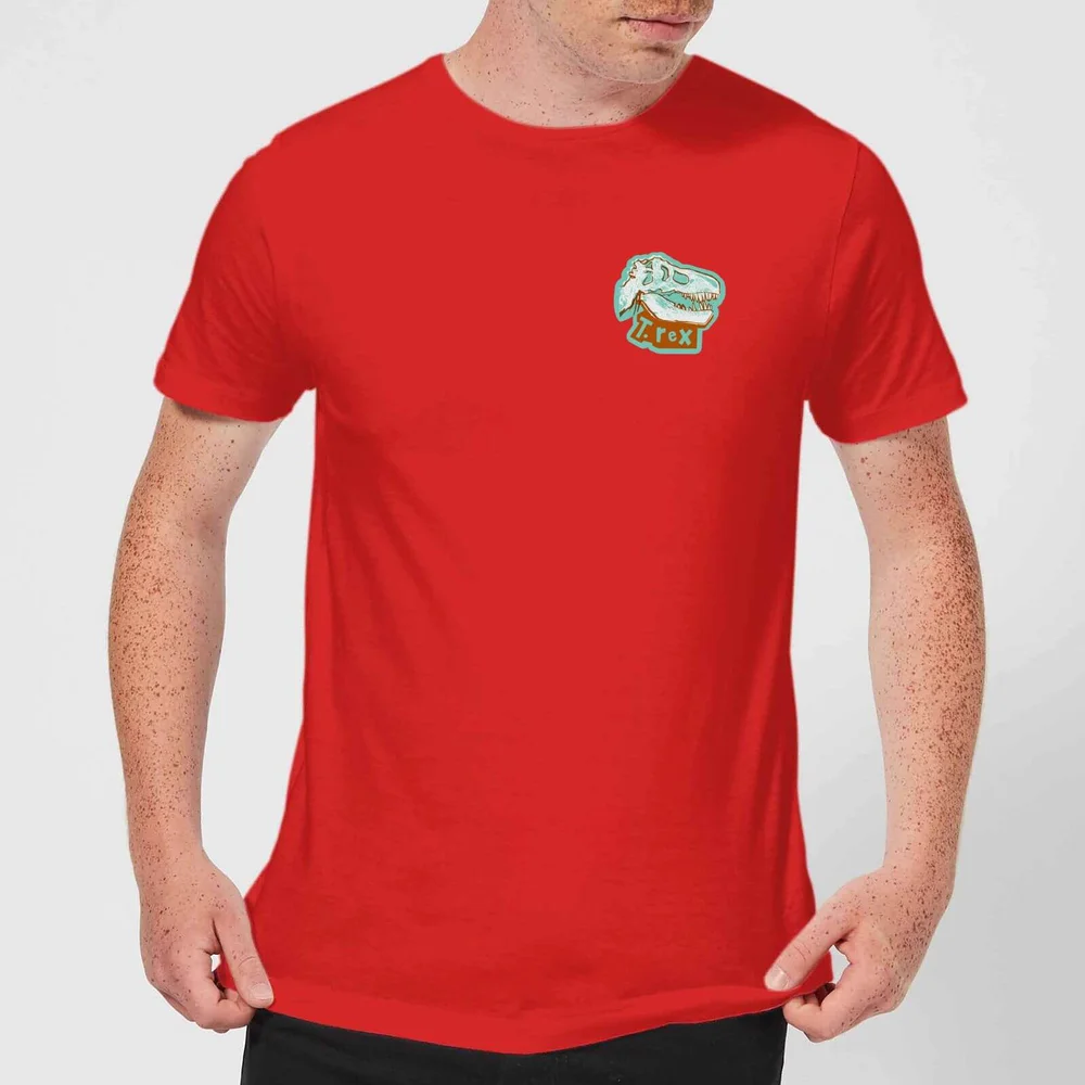 Natural History Museum T-Rex Badge Men's T-Shirt - Red - S - Rot Bild 1