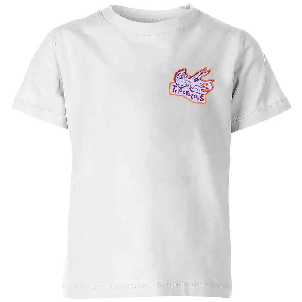 Natural History Museum Triceratops Badge Kids' T-Shirt - White - 3-4 Jahre - Weiß Bild 1