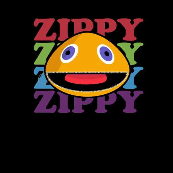 Rainbow Zippy Club Herren T-Shirt – Schwarz