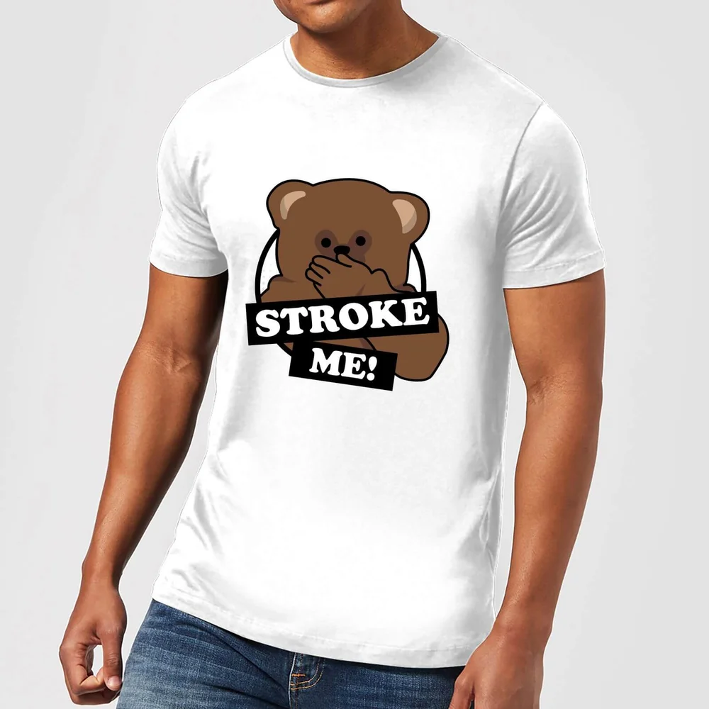 Rainbow Stroke Me Bungle Herren T-Shirt – Weiß - S - Weiß Bild 1