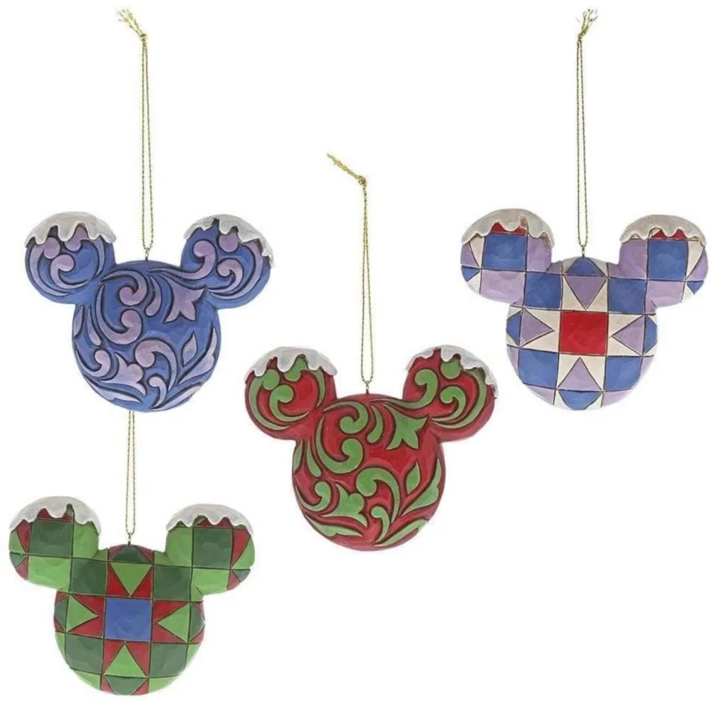 Disney Traditions Mickey Mouse Head Hanging Ornament Set Bild 1