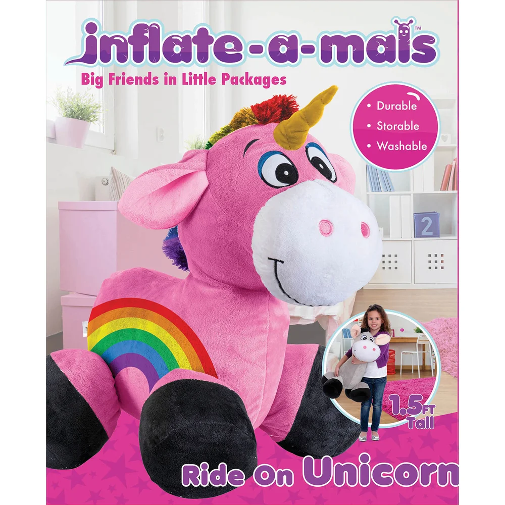 Inflate-A-Mals - 1.5ft Ride-On Unicorn Bild 1