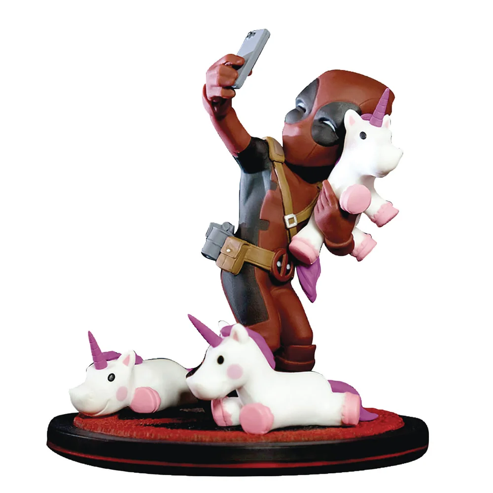 Quantum Mechanix Marvel Deadpool Unicorn Selfie Q-Fig Diorama Bild 1