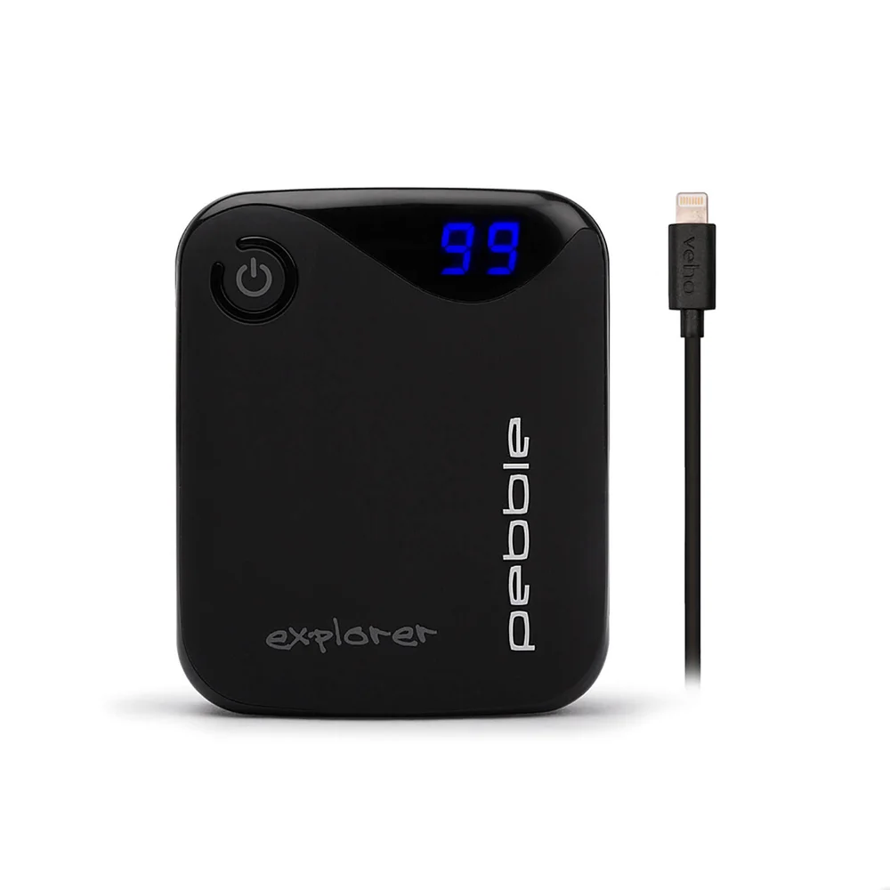 Veho Pebble Explorer 8400mAh Dual Port Power Bank for Smartphones - Includes Apple MFI Lightning Cable Bild 1