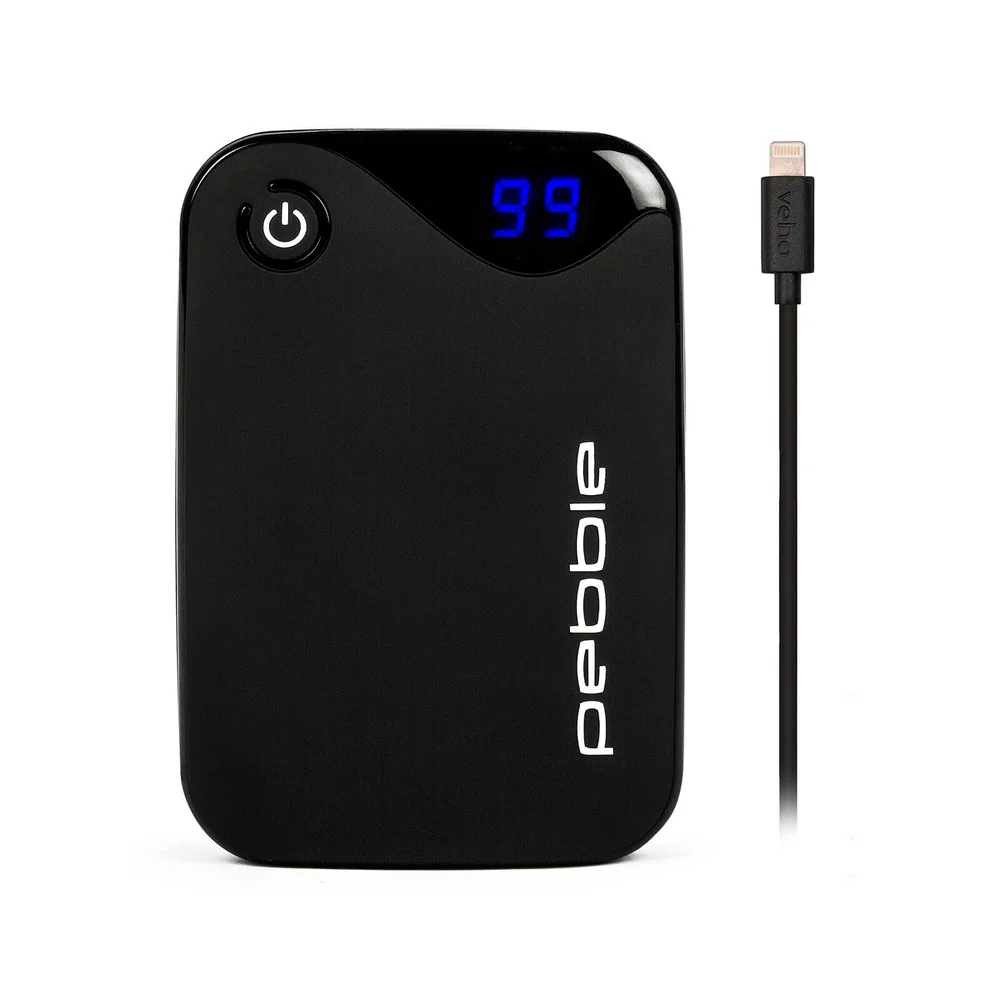 Veho Pebble P1 10,000mAh Power Bank with LED Indicator and Carry Pouch (Includes MFI Lightning Cable) Bild 1
