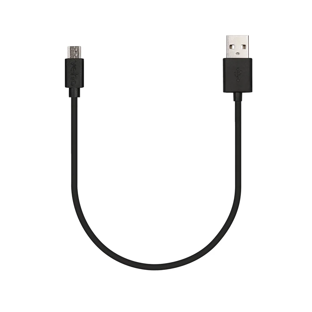 Veho 20cm USB to Micro USB Cable - Black Bild 1