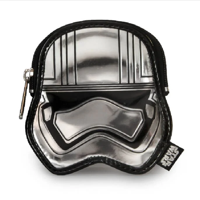 Loungefly Star Wars Captain Phasma Silver Metallic Embossed Coin Bag Bild 1