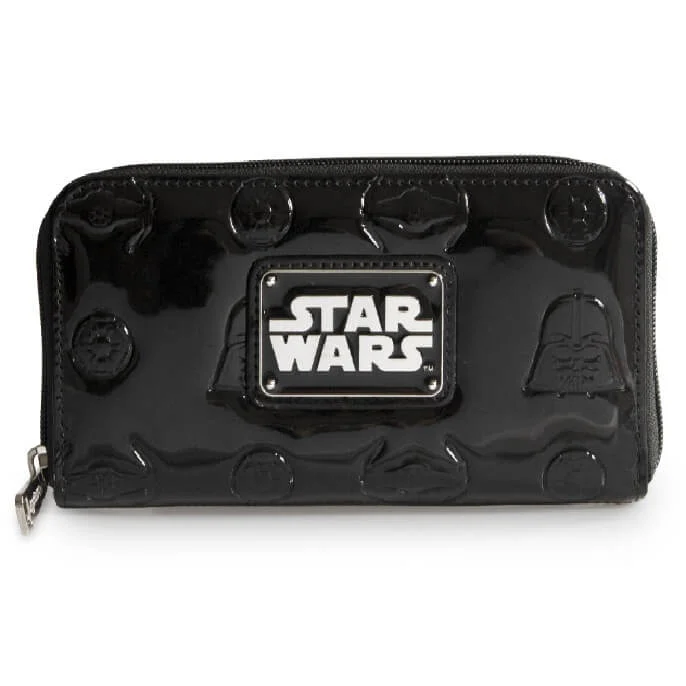 Loungefly Star Wars Darth Vader Darkside Black Patent Zip Wallet Bild 1