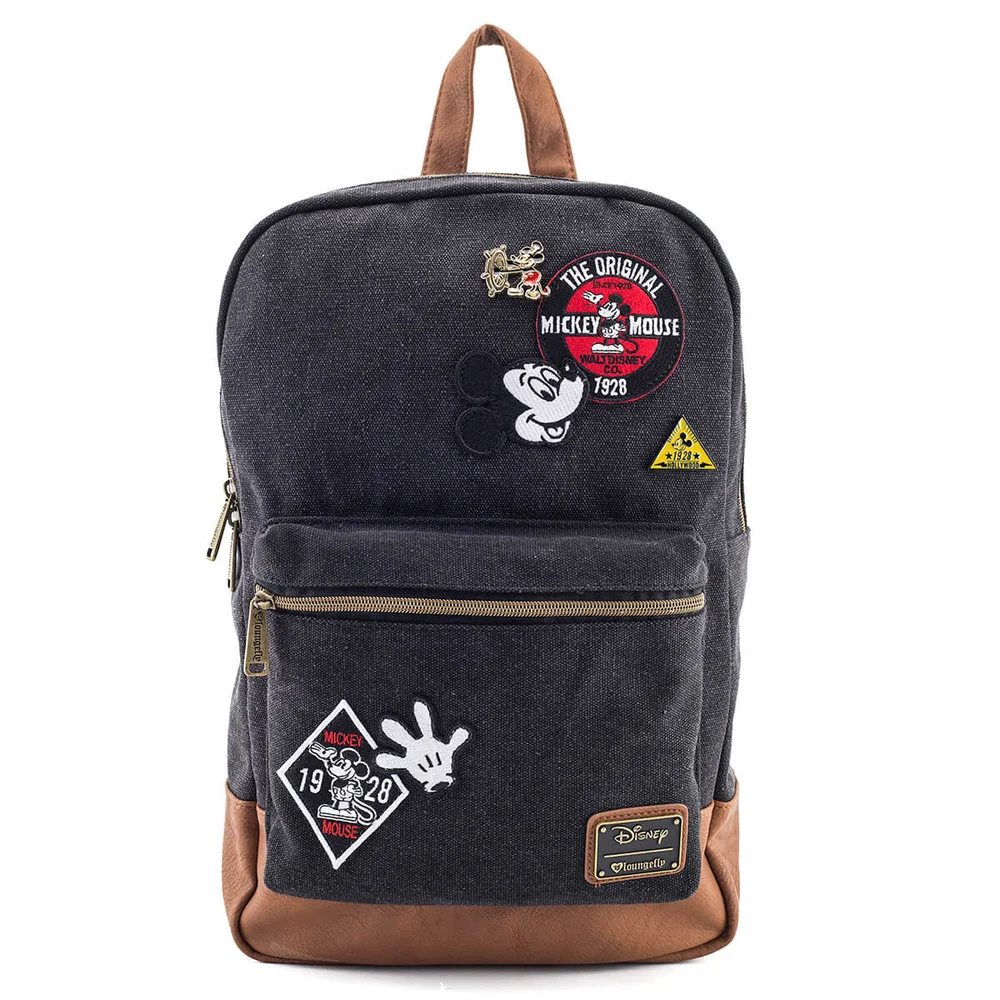 Loungefly Disney Mickey Mouse Patches Denim Backpack Bild 1