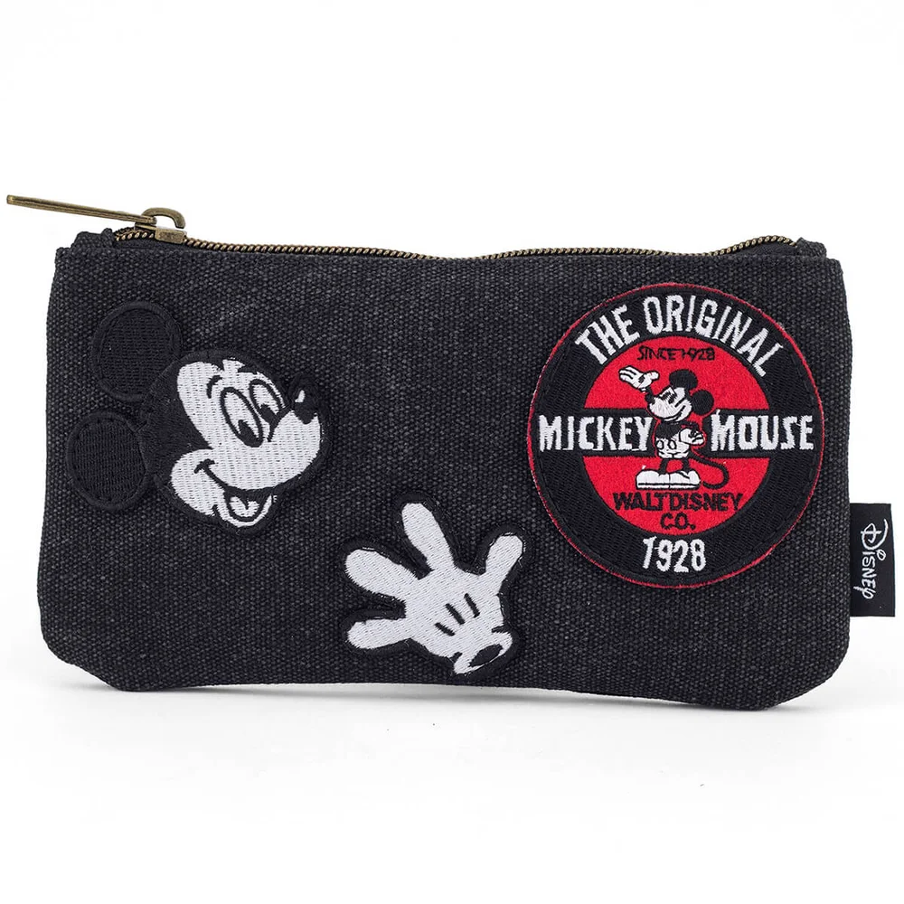 Loungefly Disney Mickey Mouse Patches Denim Pencil Case Bild 1