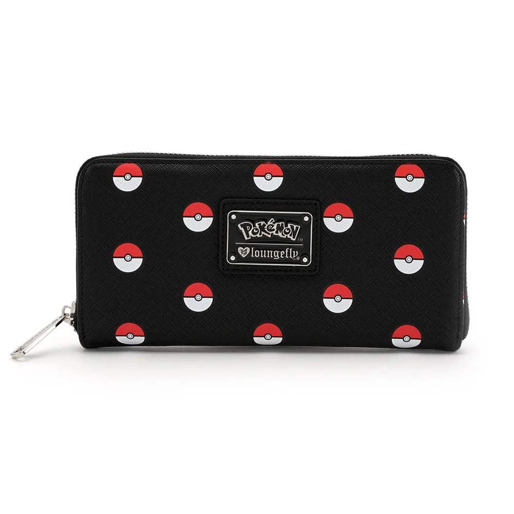 Loungefly Pokémon Black with Pokéballs AOP Wallet Bild 1