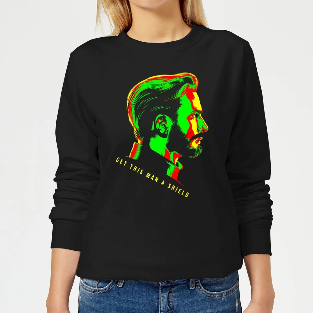 Avengers Get This Man A Shield Damen Pullover - Schwarz - S Bild 1