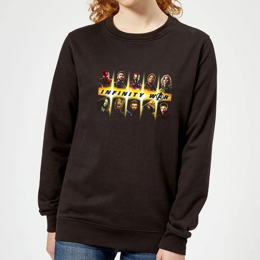 Avengers Team Lineup Damen Pullover - Schwarz - S Bild 1