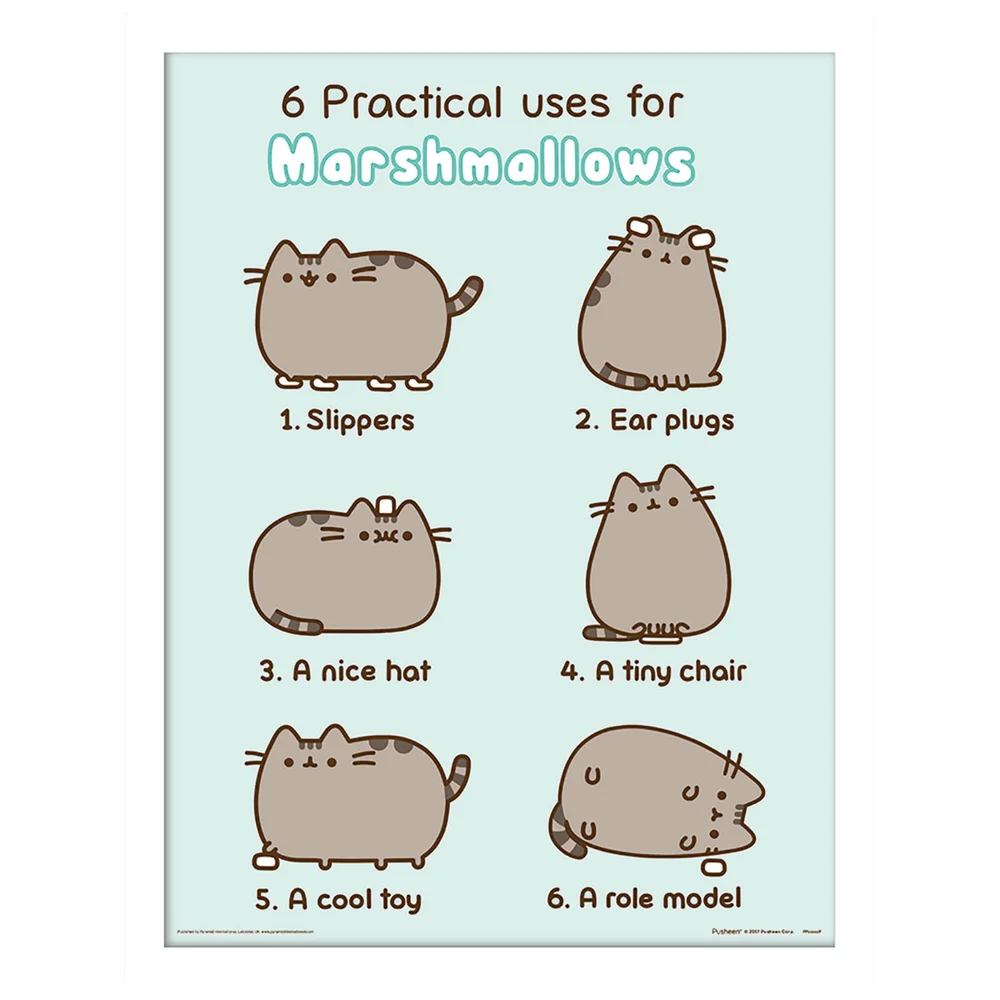 Pusheen (Practical Uses for Marshmallows) Framed 30 x 40cm Print Bild 1