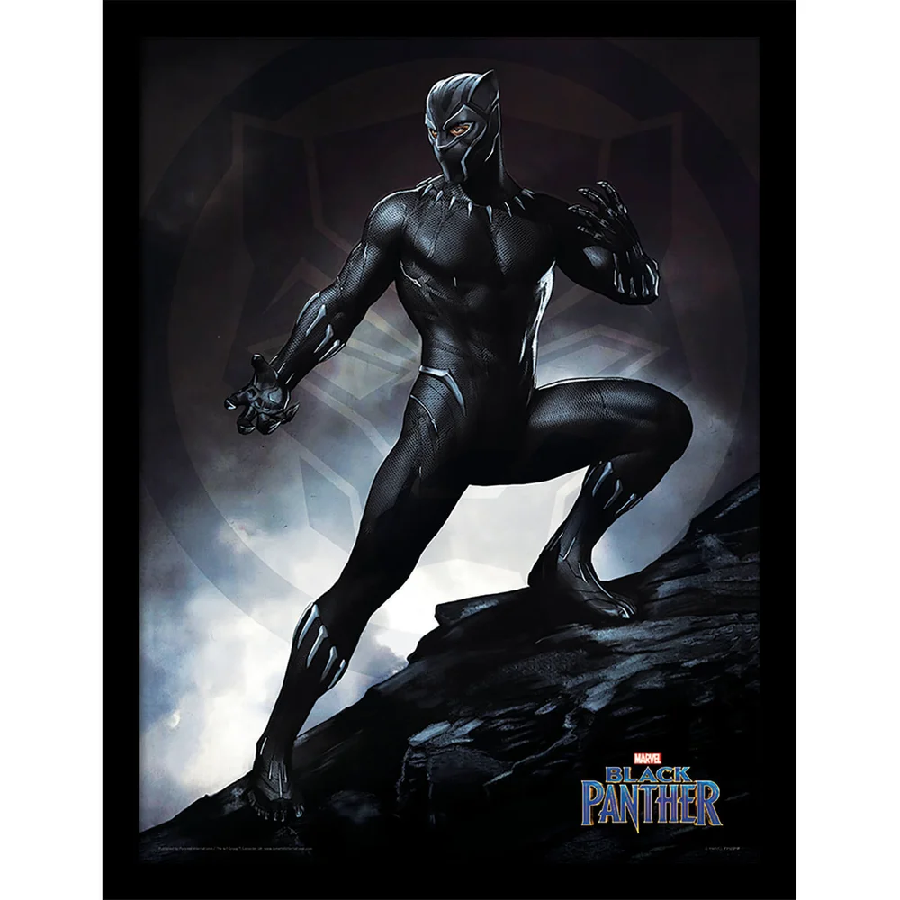 Black Panther (Stance) Framed 30 x 40cm Print Bild 1