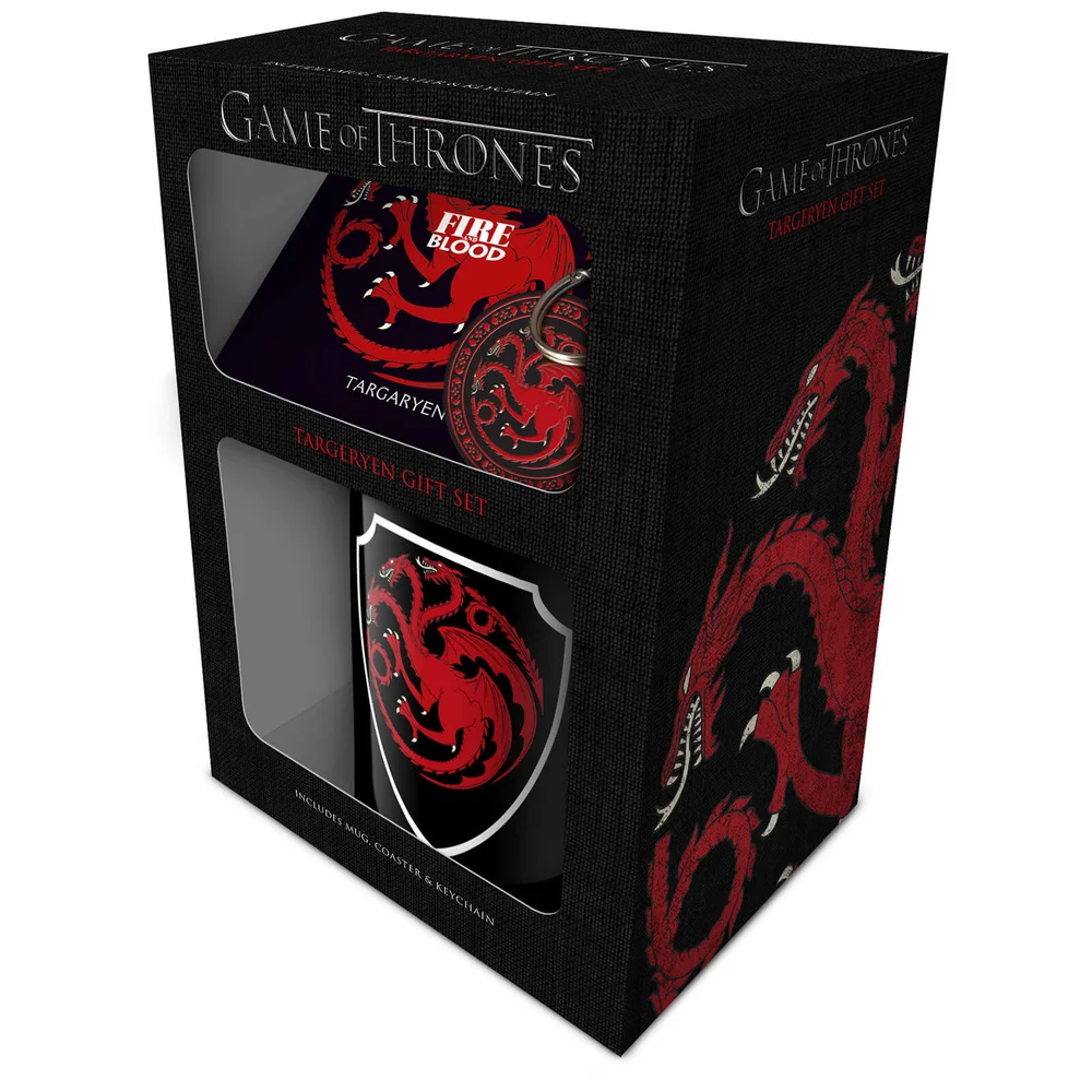 Game Of Thrones (Targaryen) Mug, Coaster and Keychain Set Bild 1