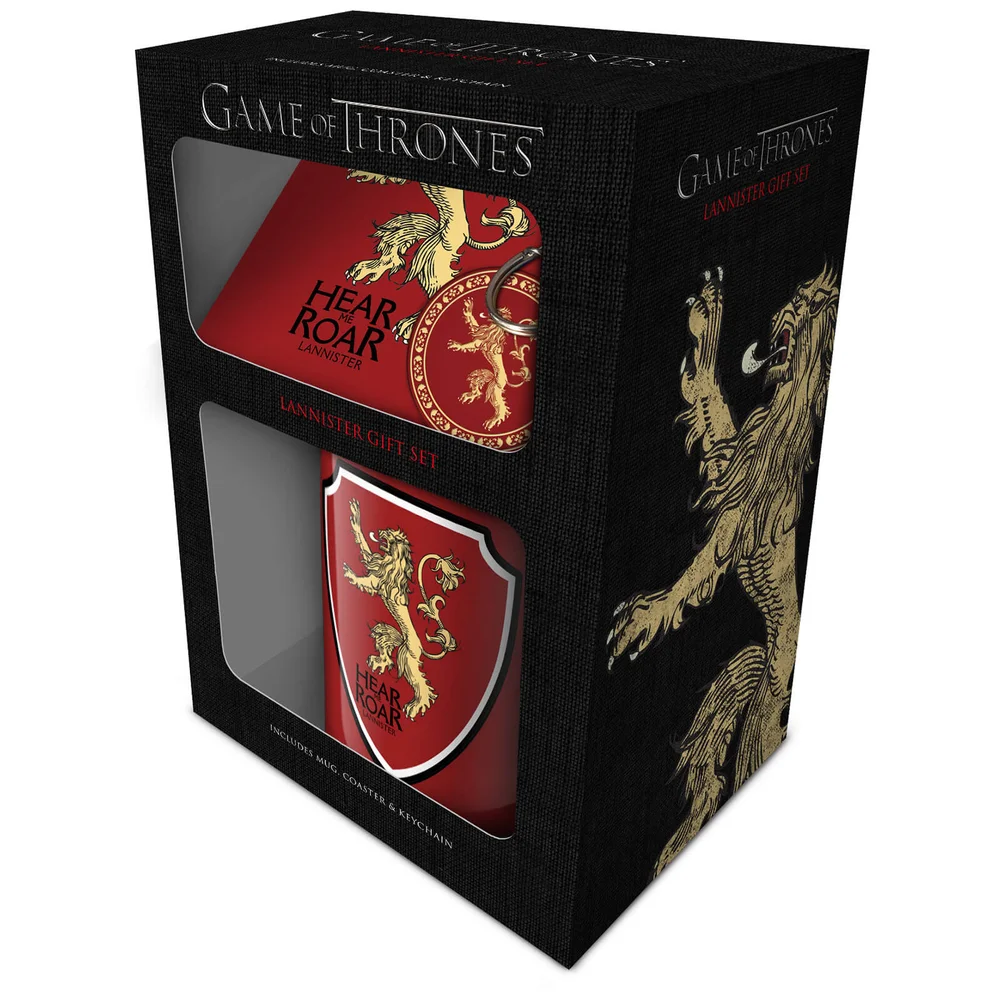 Game Of Thrones (Lannister) Mug, Coaster and Keychain Set Bild 1