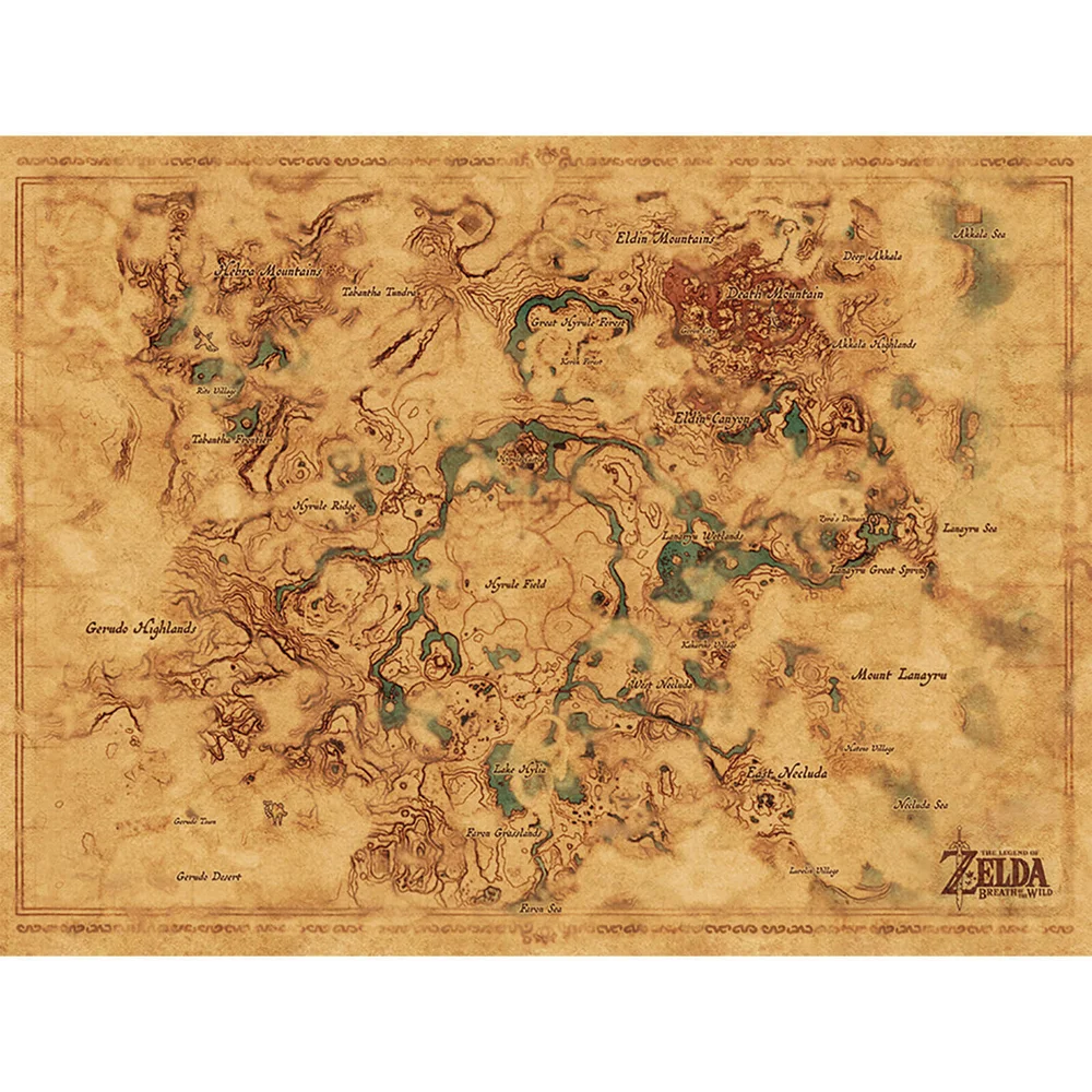 The Legend Of Zelda: Breath Of The Wild (Hyrule World Map) Bild 1