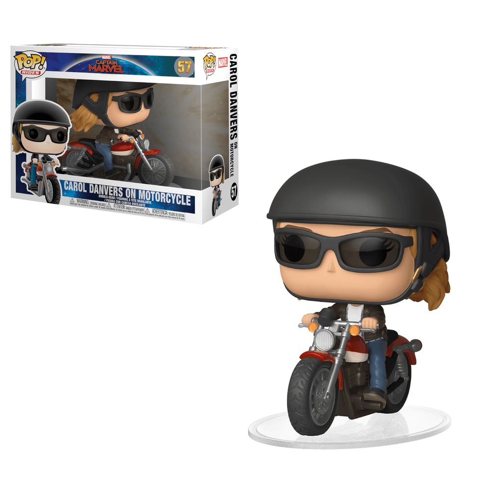 Marvel Captain Marvel Carol Danvers auf Motorrad Pop! Vinyl Ride Bild 1