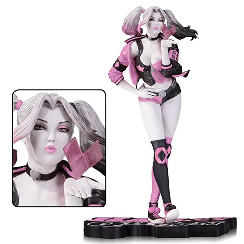 DC Collectibles Harley Quinn Pink, White and Black Valentine's Variant by Stanley Artgerm Lau Statue - 19 cm Bild 1