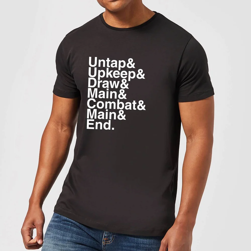 Magic The Gathering Turn Phases Men's T-Shirt - Black - S - Schwarz Bild 1