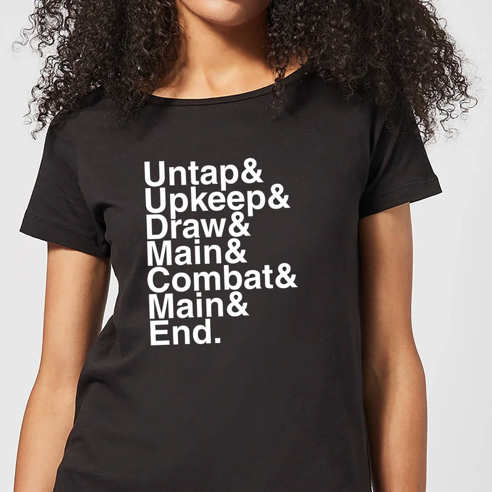 Magic The Gathering Turn Phases Women's T-Shirt - Black - S - Schwarz Bild 1