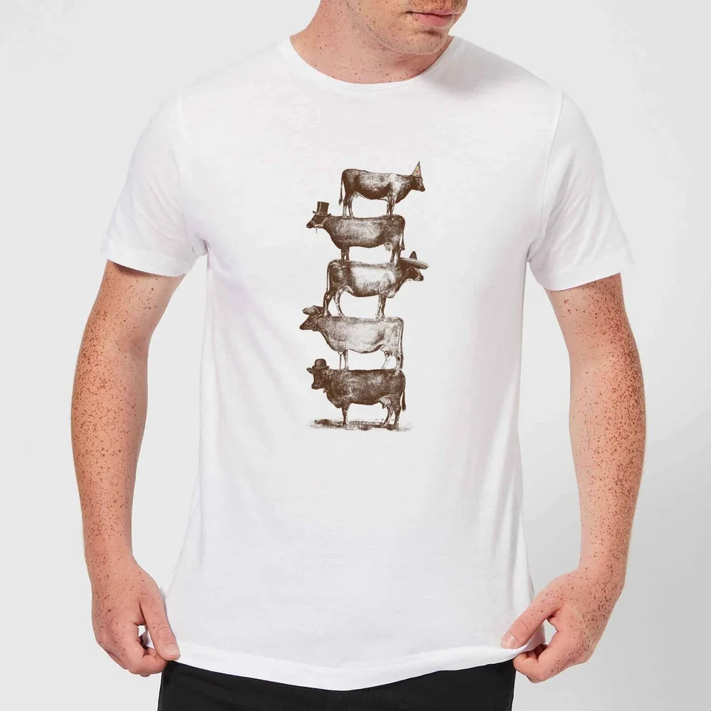Florent Bodart Cow Cow Nuts Men's T-Shirt - White - 5XL Bild 1