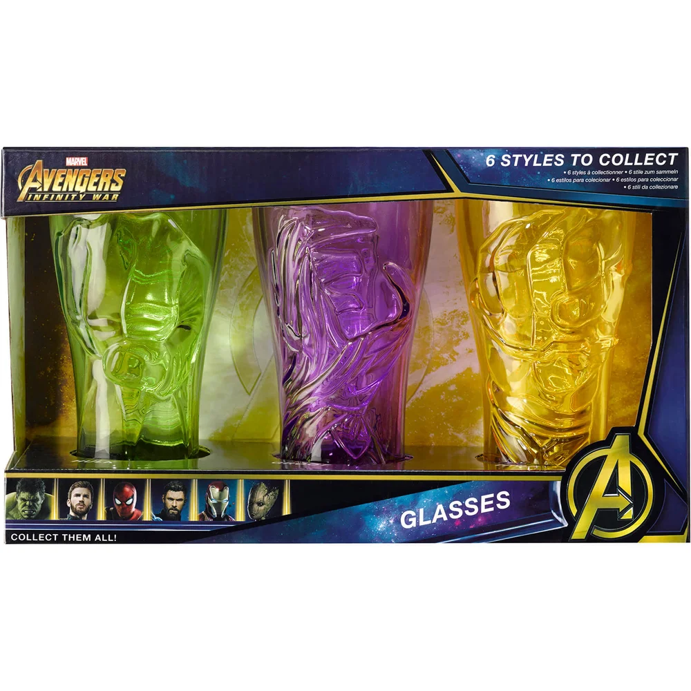 Meta Merch Marvel Infinity Stone Gläser - Hulk, Thor und Groot Bild 1