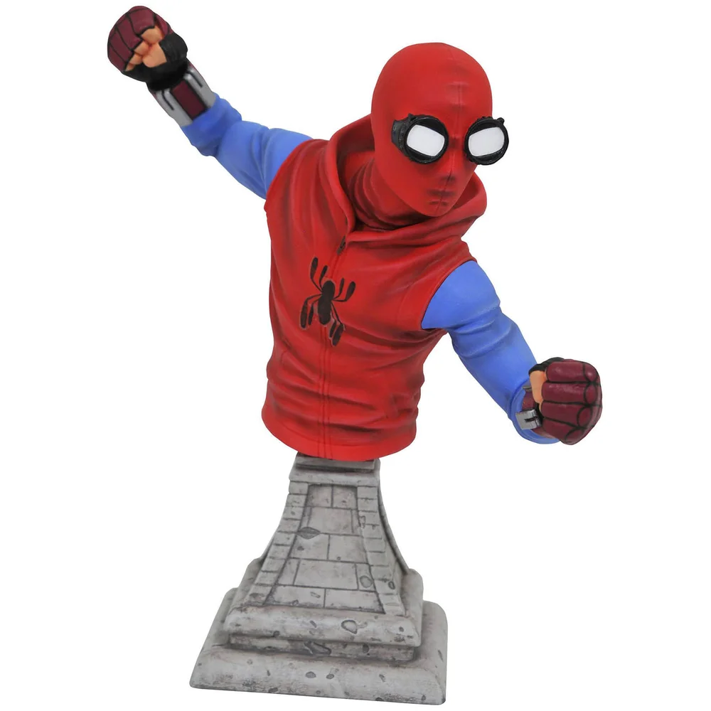 Diamond Select Marvel Spider-Man Homecoming, Statue als Büste im Design des selbstgemachten Anzugs, 15 cm Bild 1