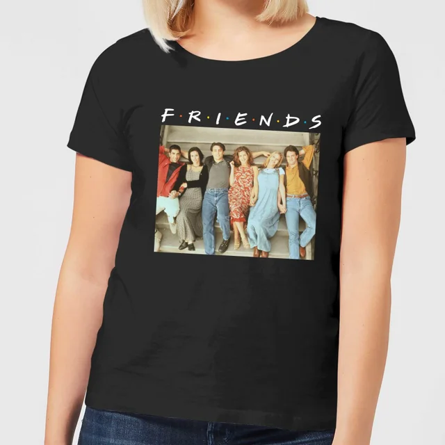 Friends Retro Character Shot Damen T-Shirt - Schwarz
