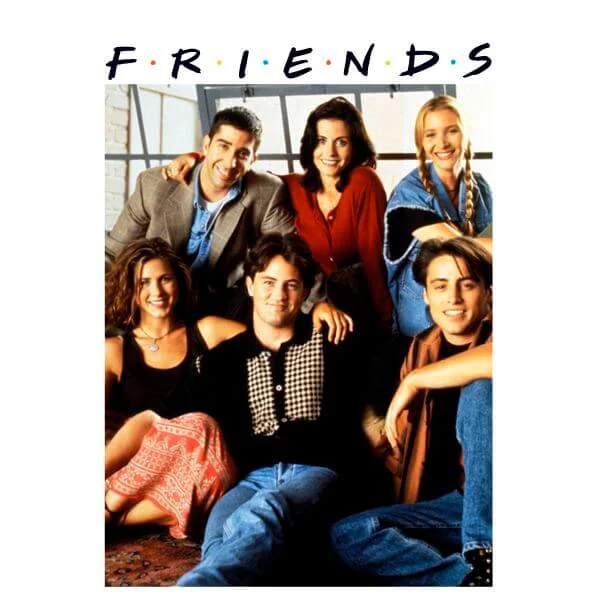 Friends Vintage Character Shot Damen T-Shirt - Weiß