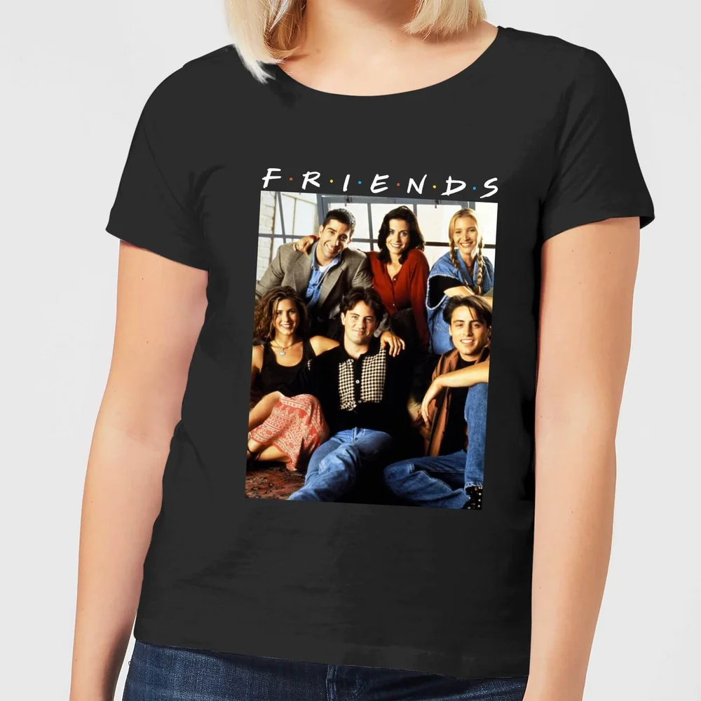 Friends Vintage Character Shot Damen T-Shirt - Schwarz - S Bild 1