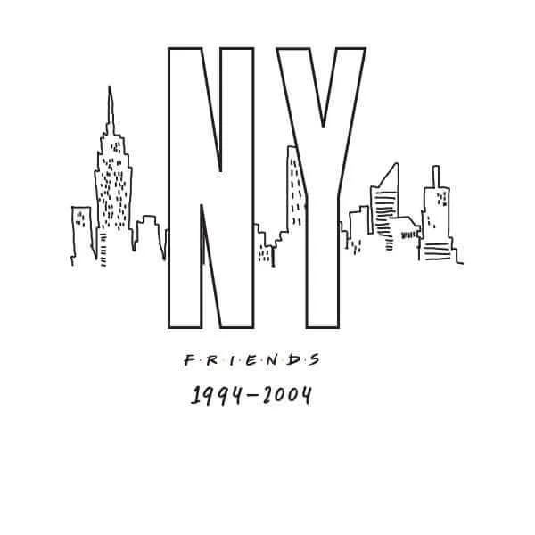 Friends NY Skyline Pullover - Weiß