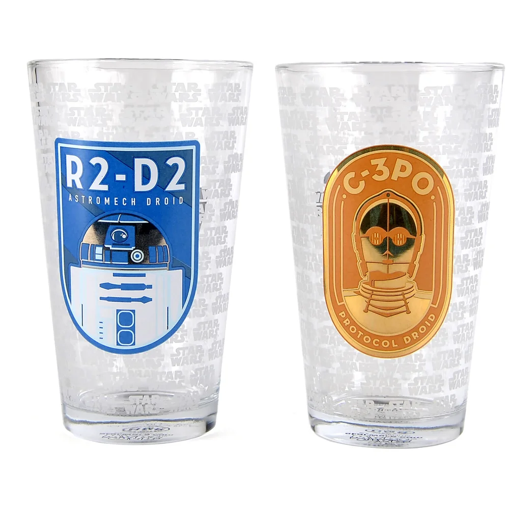 Star Wars R2-D2 and C-3PO Large Glasses (Set of 2) Bild 1