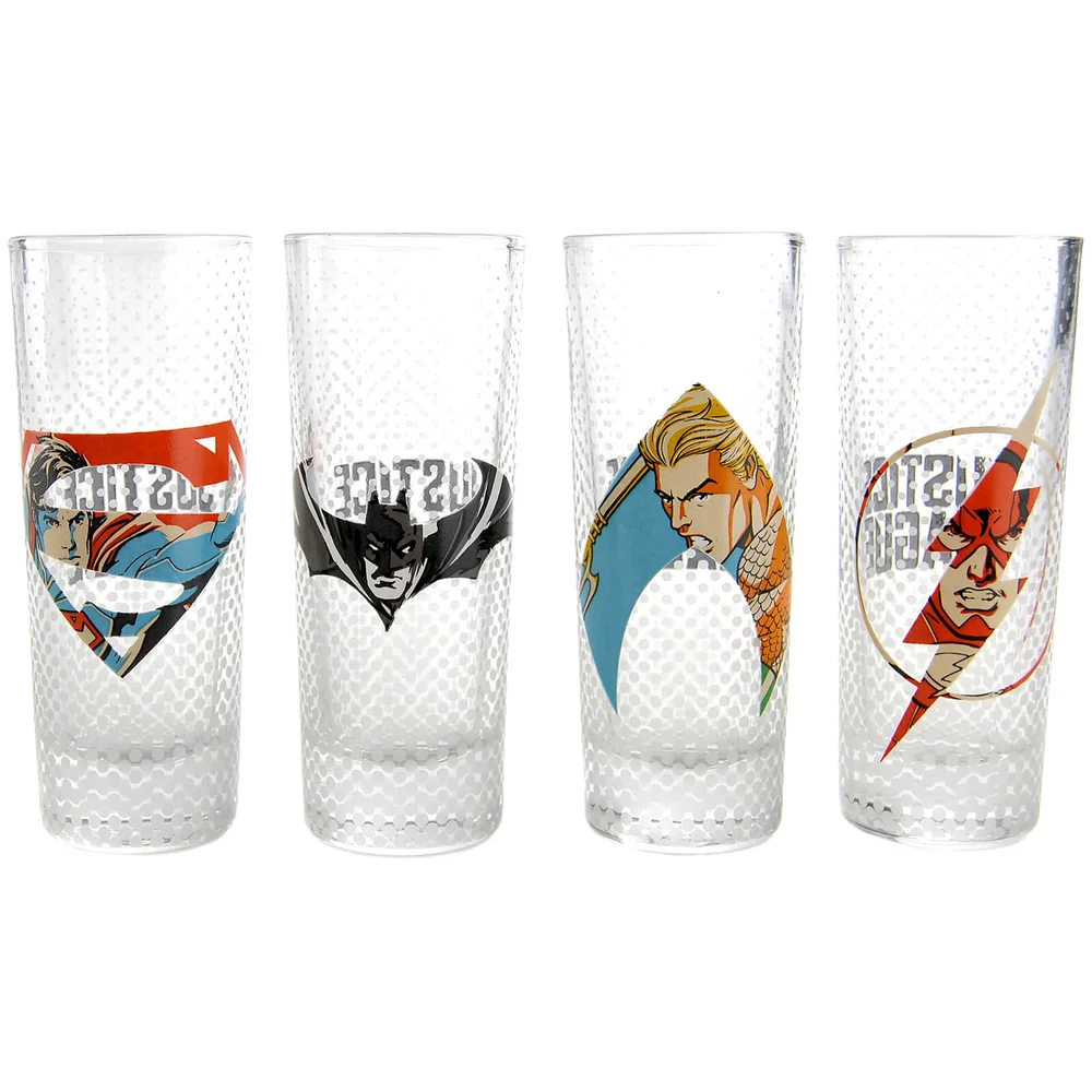 DC Comics Justice League Logo Mini Glasses (Set of 4) Bild 1