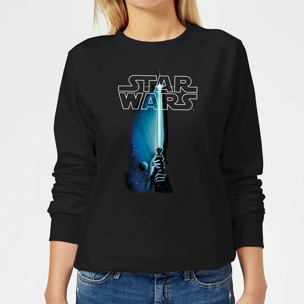 Star Wars Classic Lightsaber Damen Pullover - Schwarz - S Bild 1