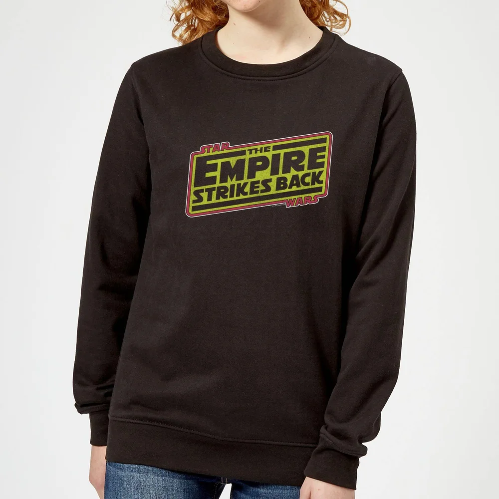 Star Wars Classic Empire Strikes Back Logo Damen Pullover - Schwarz - S Bild 1