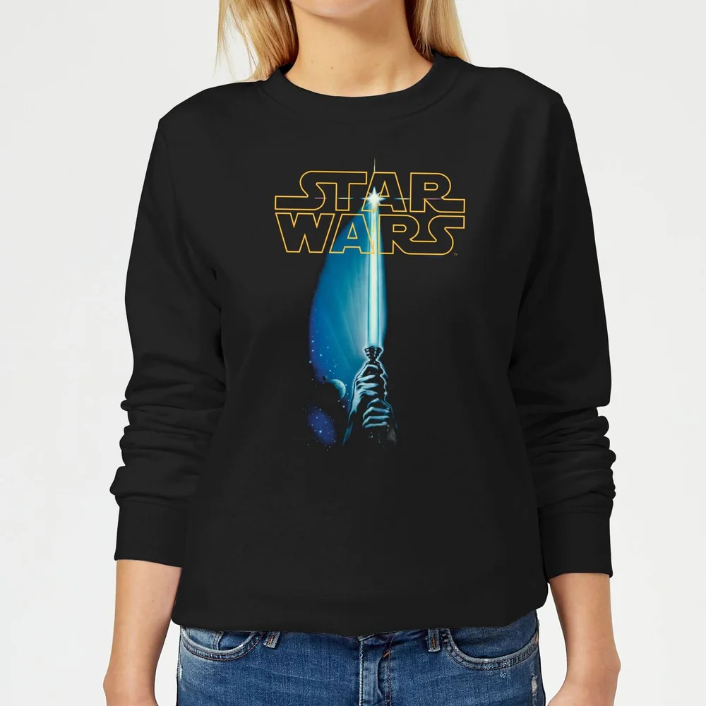 Star Wars Classic Lightsaber Damen Pullover - Schwarz - S Bild 1