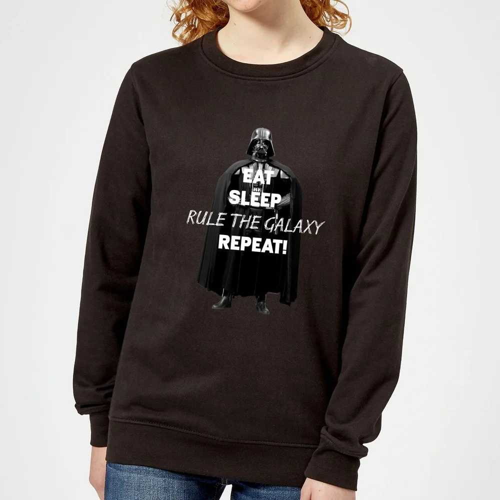 Star Wars Classic Eat Sleep Rule The Galaxy Repeat Damen Pullover - Schwarz - S Bild 1