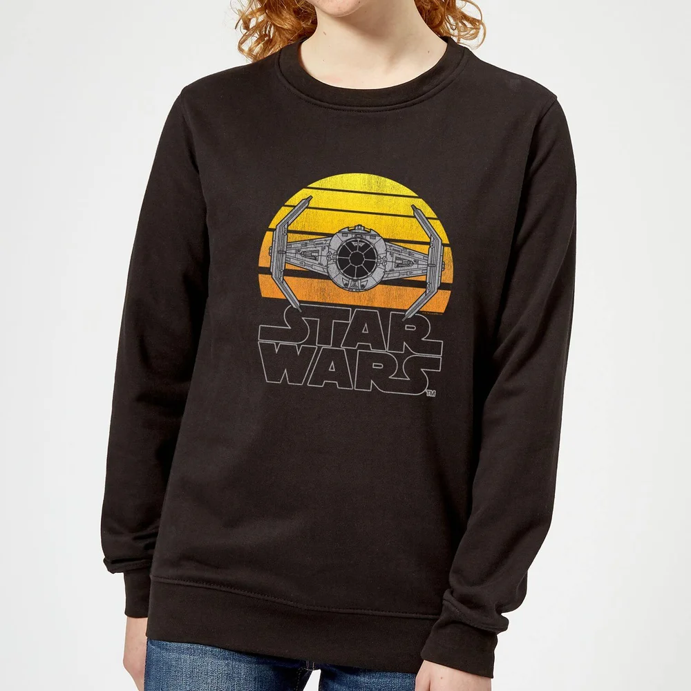Star Wars Classic Sunset Tie Damen Pullover - Schwarz - S Bild 1