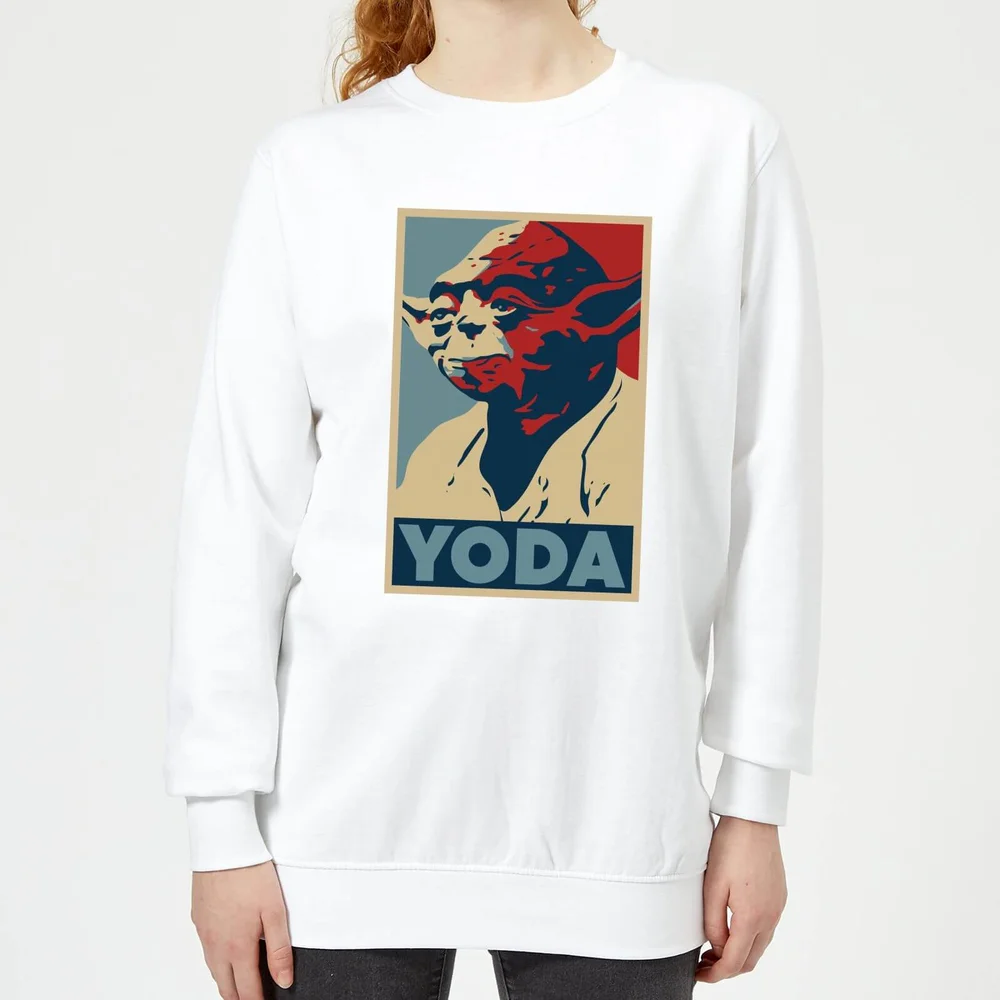 Star Wars Classic Yoda Poster Damen Pullover - Weiß - S Bild 1