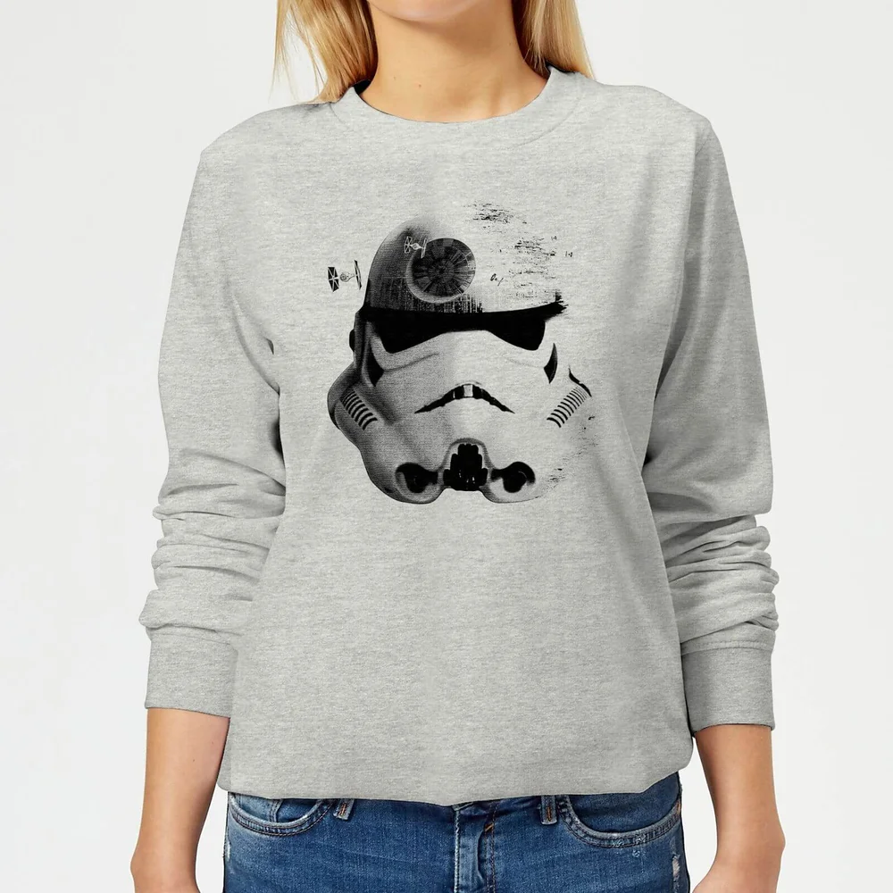Star Wars Classic Command Stromtrooper Death Star Damen Pullover - Grau - 3XL - Grau Bild 1