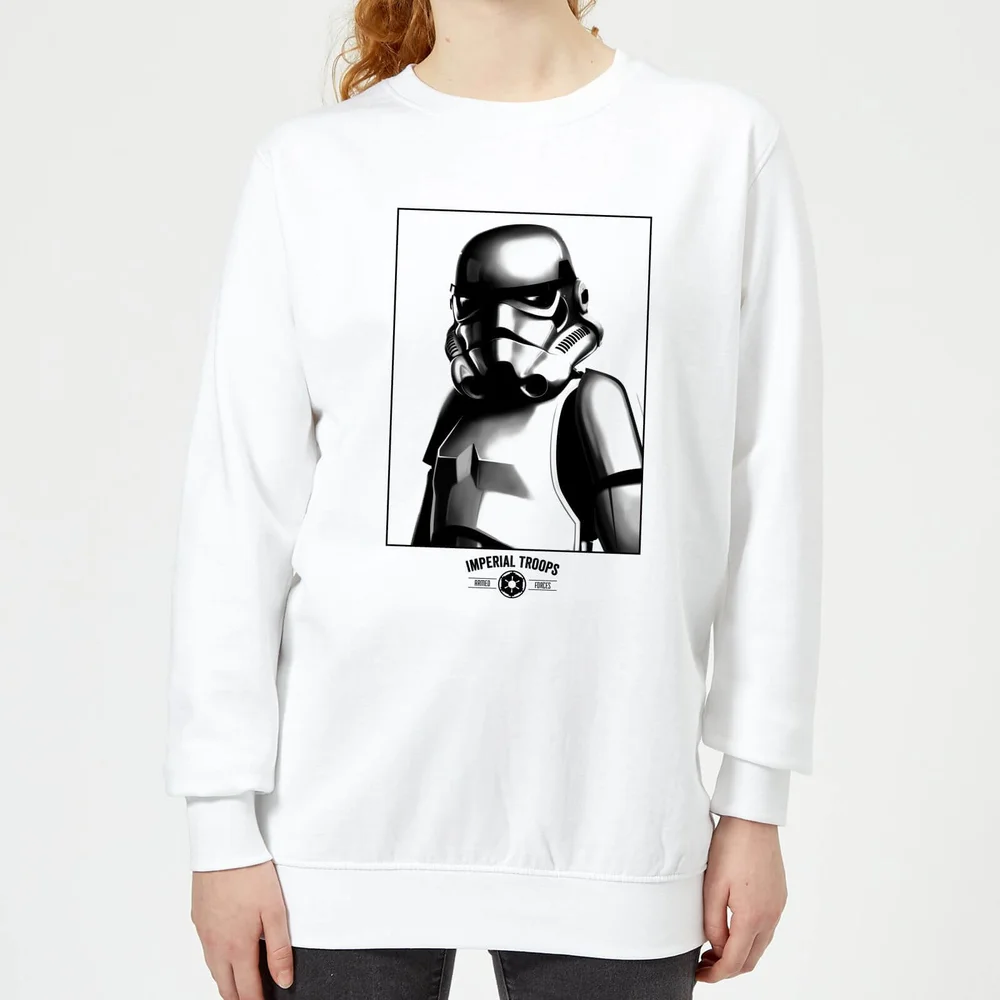 Star Wars Classic Imperial Troops Damen Pullover - Weiß - S Bild 1