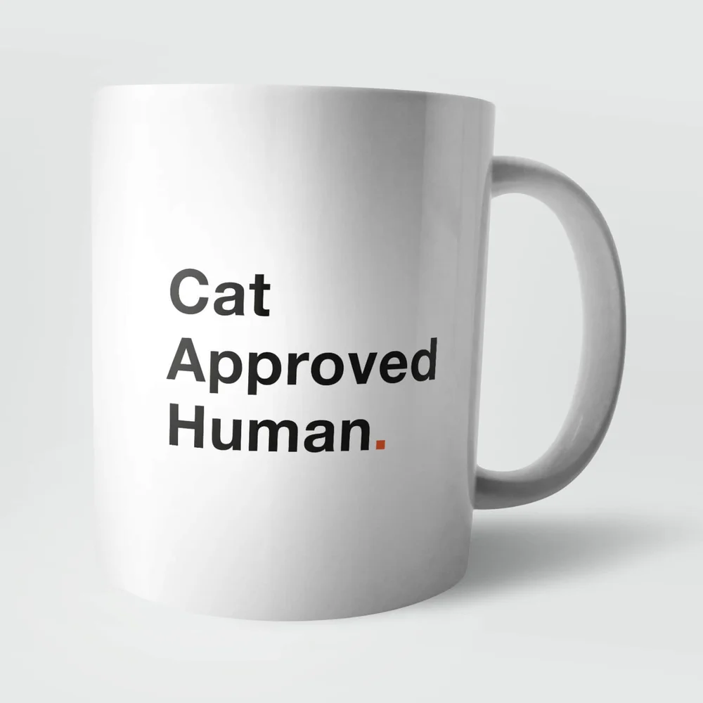 "Cat Approved Human" Tasse Bild 1