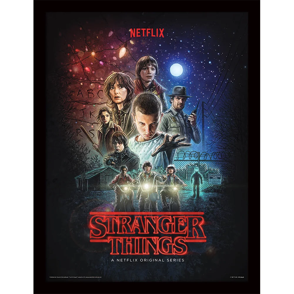 Strangers Things (One Sheet) Framed 30 x 40cm Print Bild 1
