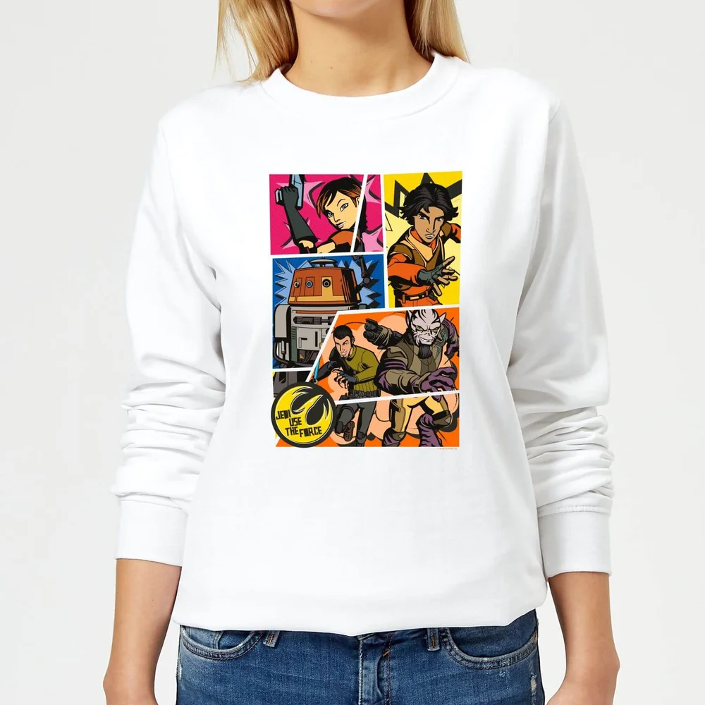 Star Wars Rebels Comic Strip Damen Pullover - Weiß - S Bild 1