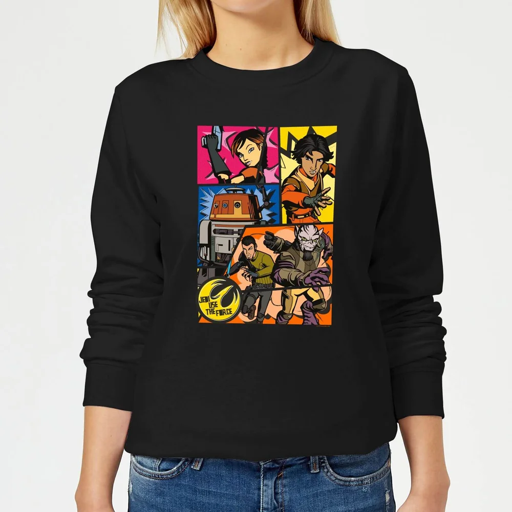 Star Wars Rebels Comic Strip Damen Pullover - Schwarz - S Bild 1