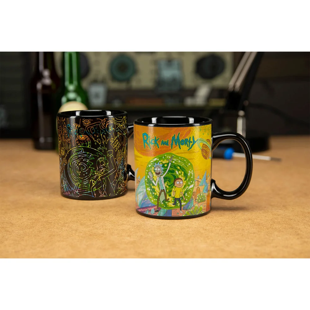 Rick and Morty temperaturempfindliche Tasse mit Portalen Bild 1