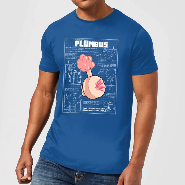 Rick and Morty Plumbus Herren T-Shirt - Zavvi Exklusiv - Royal Blau